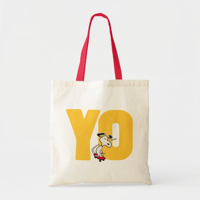 Bolso De Tela Cacahuetes | Snoopy YO Skateboard (Frente)