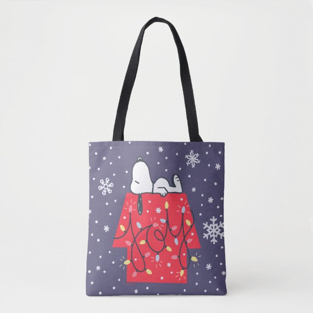 Bolso De Tela Cacahuetes | Soñador navideño de Snoopy (Anverso)