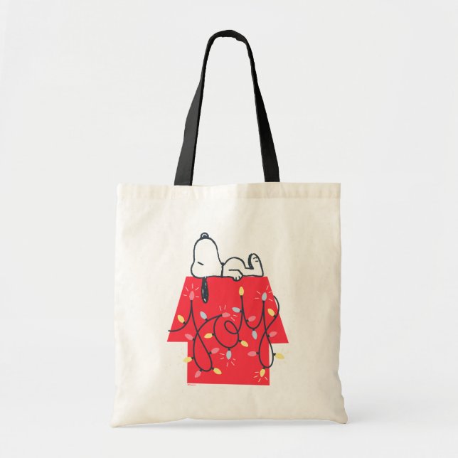 Bolso De Tela Cacahuetes | Soñador navideño de Snoopy (Frente)