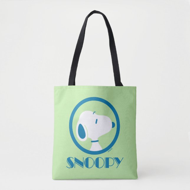Bolso De Tela Cacahuetes | Sueños de Deco Azul Snoopy (Anverso)