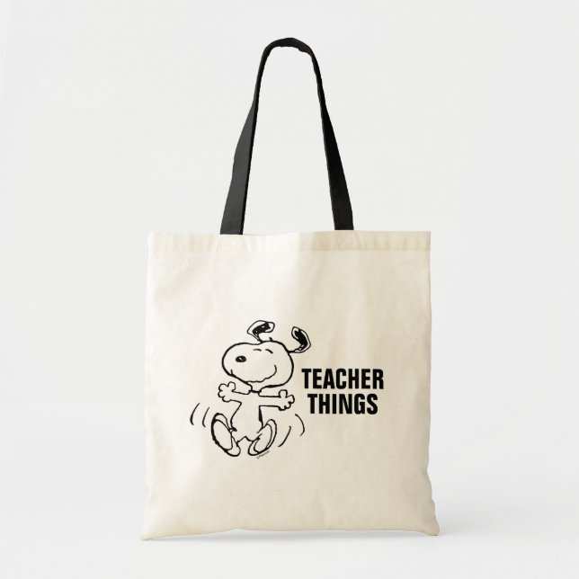 Bolso De Tela Cacahuetes | Un Profesor De Baile Feliz Snoopy (Frente)