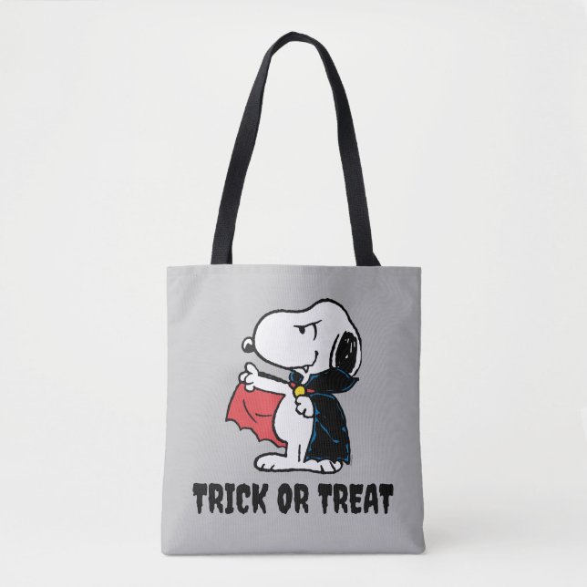 Bolso De Tela Cacahuetes | Vampiro Snoopy de Halloween (Anverso)