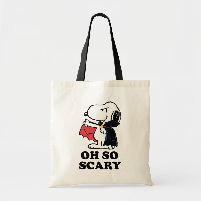 Bolso De Tela Cacahuetes | Vampiro Snoopy de Halloween (Frente)