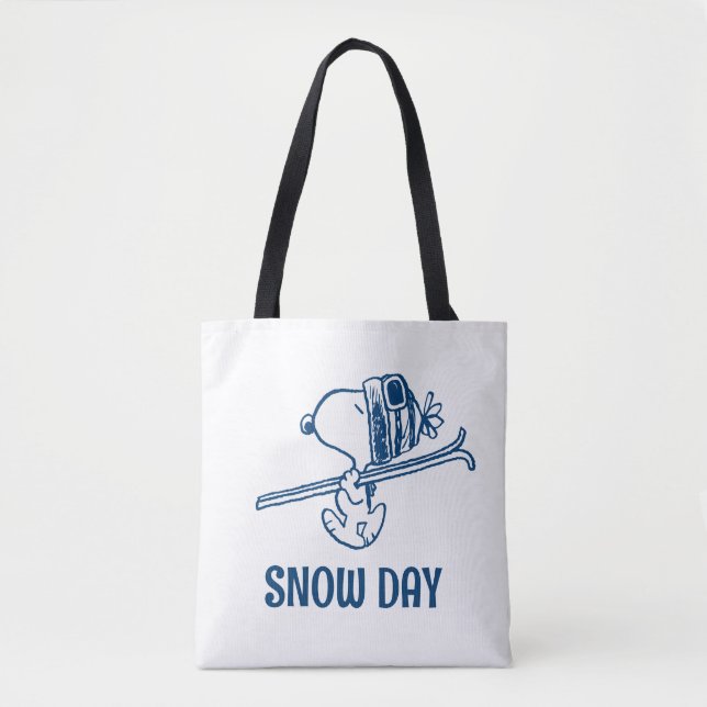 Bolso De Tela Cacahuetes | Viaje en Ski Snoopy (Anverso)