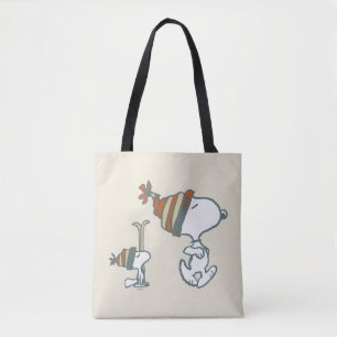 Bolso De Tela Cacahuetes   Viaje para esquiar Snoopy & Woodstock
