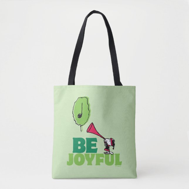 Bolso De Tela Cacahuetes | Woodstock Be Joyful (Anverso)