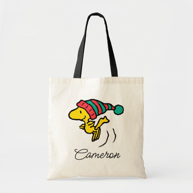 Bolso De Tela Cacahuetes | Woodstock Winter Beanie | Añadir su n (Frente)