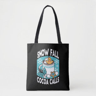 Bolso De Tela Cacao caliente y encanto invernal - Llamadas de ca