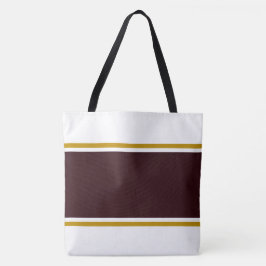 Bolso De Tela Cacao marrón deportivo de los 70 rayas de carreras