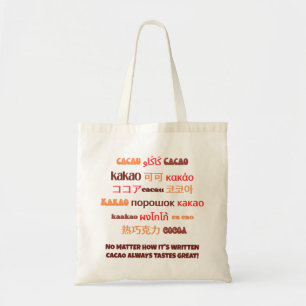 Bolso De Tela CACAO multilingüe colorido
