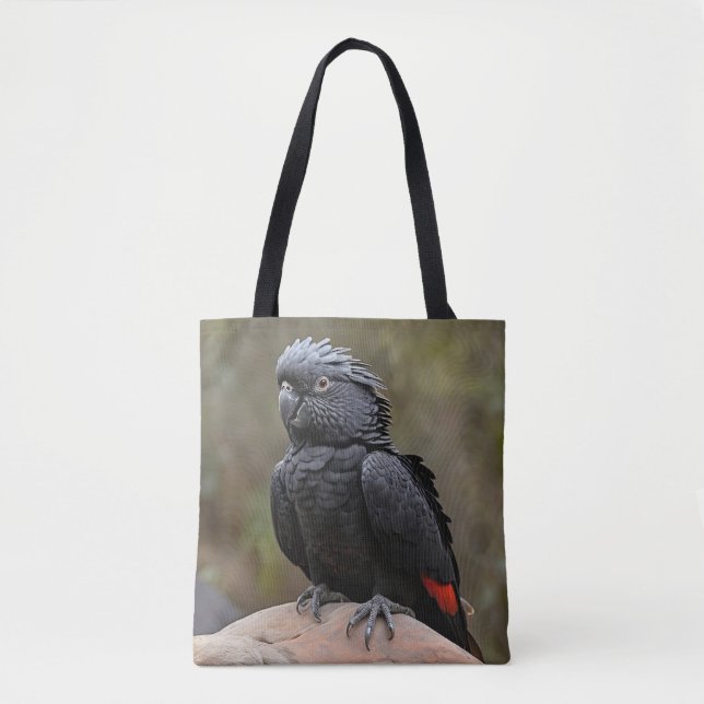 Bolso De Tela Cacatúa Negra (Anverso)