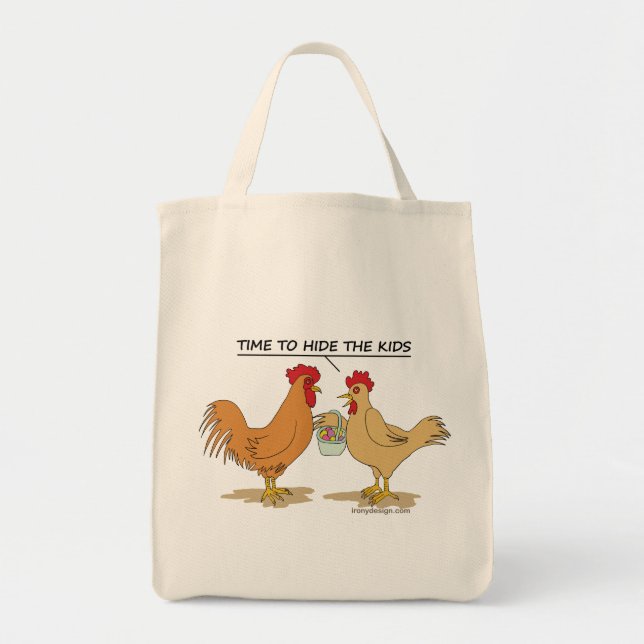 Bolso De Tela Cacería divertida de huevos de pascua (Frente)