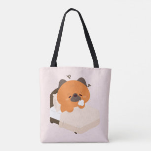 Bolso De Tela Cachorro alemán cansado y lindo