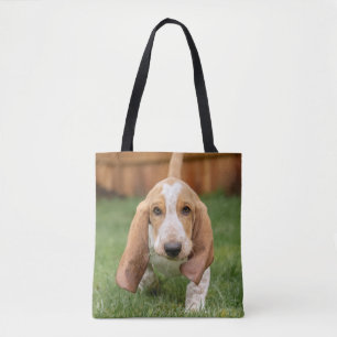 Bolso De Tela Cachorro de Basset Hound Caminando