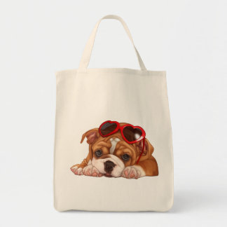 Bolso De Tela Cachorro de Bulldog inglés