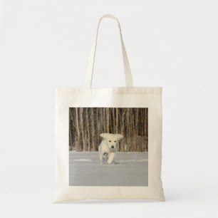 Bolso De Tela Cachorro de cobre blanco en nieve
