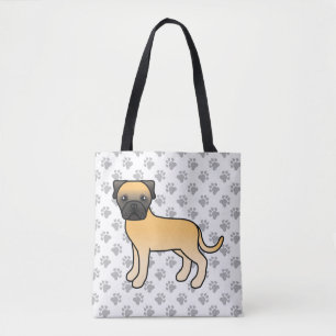 Bolso De Tela Cachorro de dibujos animados Bullmastiff cervato l