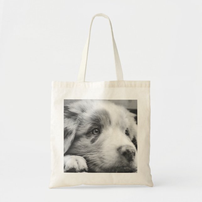 Bolso De Tela cachorro de pastor australiano (Frente)