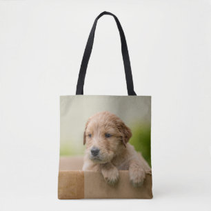 Bolso De Tela Cachorro de recuperación de oro en caja