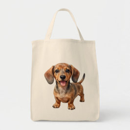 Bolso De Tela Cachorro feliz de Dachshund