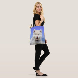 Bolso De Tela Cachorro finlandés blanco