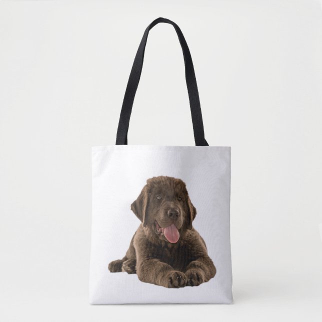 Bolso De Tela Cachorro Newfie (Anverso)