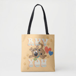 Bolso De Tela Cachorro Scooby-Doo "Ruv You"
