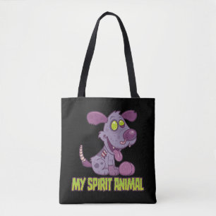 Bolso De Tela Cachorro Zombie es mi animal espiritual