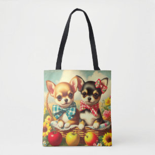 Bolso De Tela Cachorros de Chihuahua