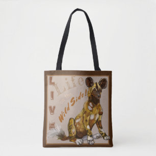 Bolso De Tela Cachorros pintados de África