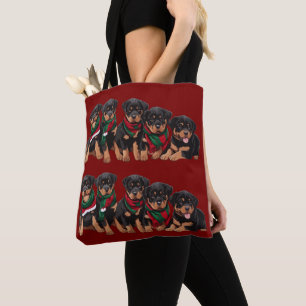 Bolso De Tela Cachorros Rottweiler de Merry Chrismutts con Bufan