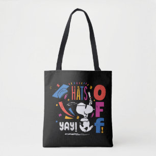 Bolso De Tela Cachorros Snoopy Sombreros Fuera Para Ti Graduació