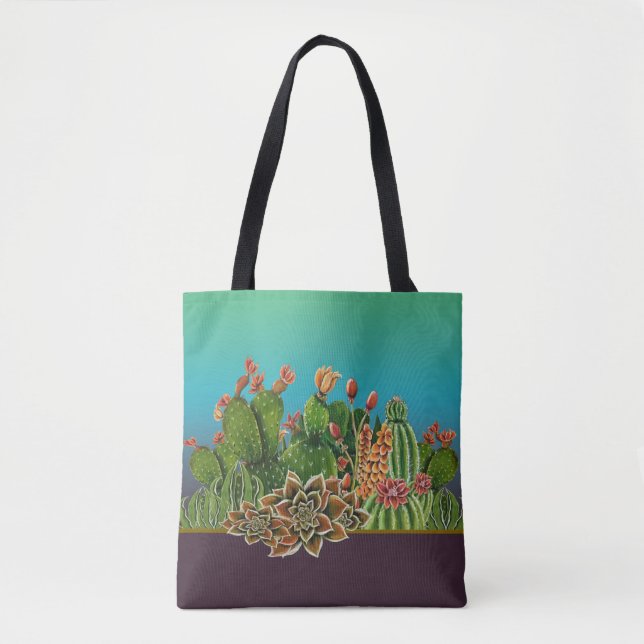 Bolso De Tela Cacti (Anverso)