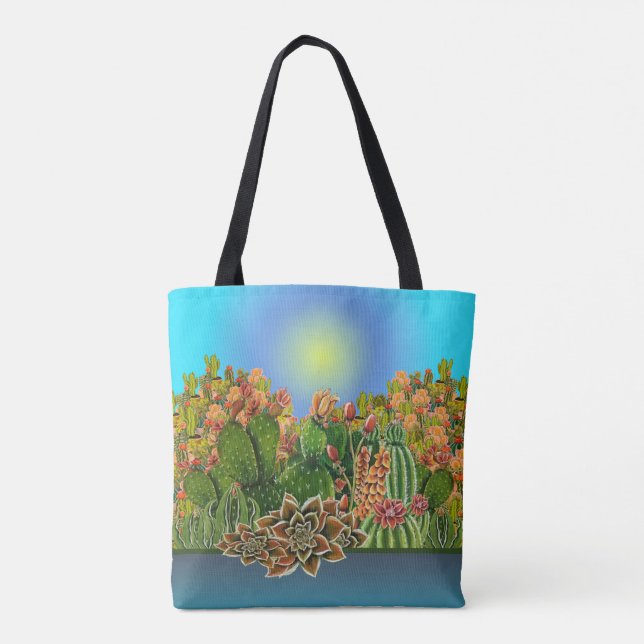 Bolso De Tela Cacti Cacti (Reverso)