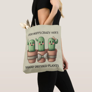 Bolso De Tela Cacti divertido Todos están locos 'Bout Sharp...