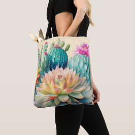 Bolso De Tela Cacti Y Suculento