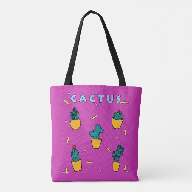 Bolso De Tela Cactus (Reverso)