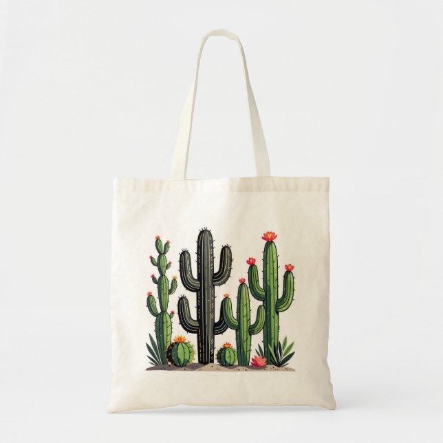 Bolso De Tela Cactus (Frente)