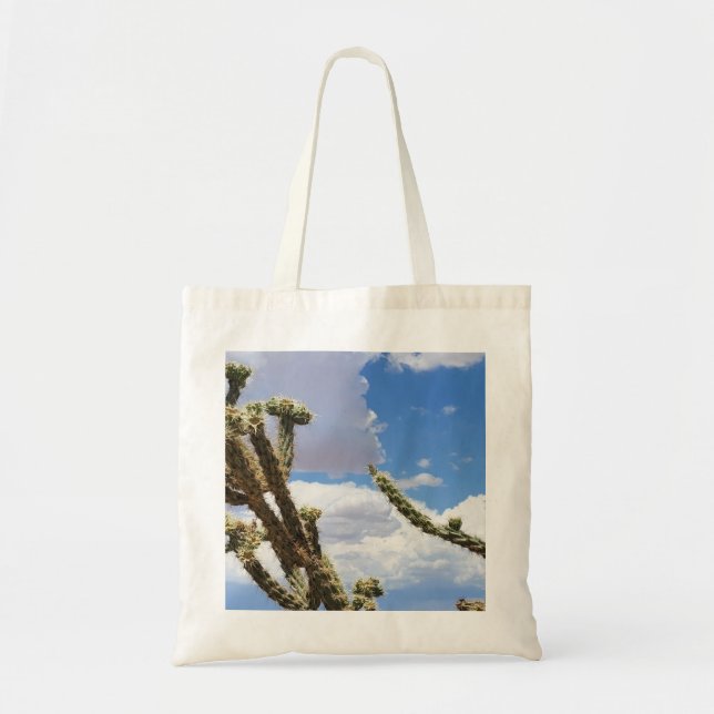 Bolso De Tela Cactus Blue Sky (Frente)