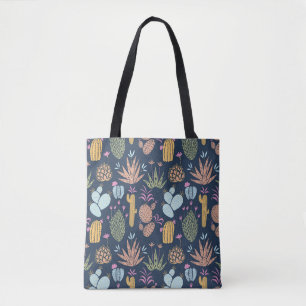 Bolso De Tela Cactus Charm: Floral Vintage colorida