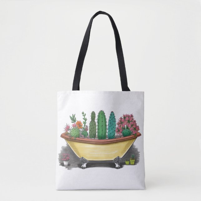 Bolso De Tela Cactus colorido (Anverso)