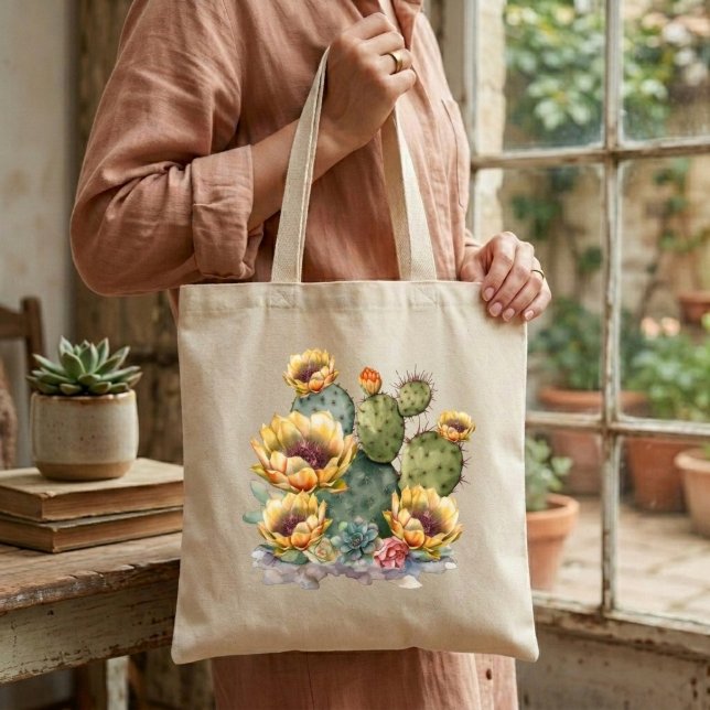 Bolso De Tela Cactus de Flor Amarilla (Subido por el creador)