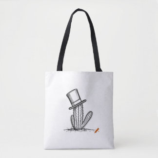 Bolso De Tela "Cactus de Moda: Elegancia de sombrero superior co