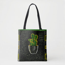 Bolso De Tela Cactus dibujado