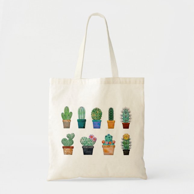Bolso De Tela Cactus et petites plantes Tote bag (Frente)