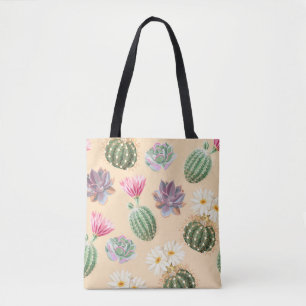 Bolso De Tela Cactus exitoso: patrón de alto detalle