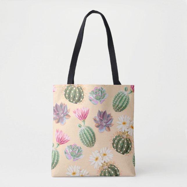 Bolso De Tela Cactus exitoso: patrón de alto detalle (Anverso)