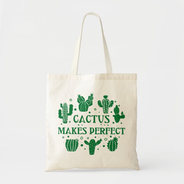 Bolso De Tela Cactus Hace Perfecto (Frente)