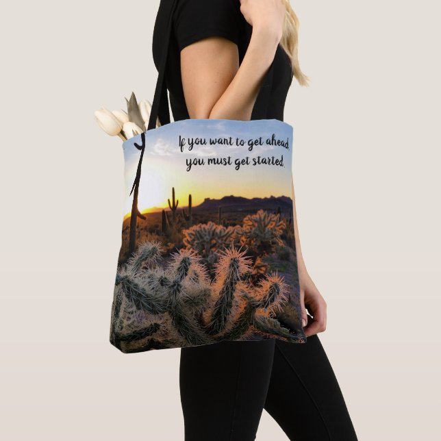 Bolso De Tela Cactus Inspiradores del desierto de Arizona (Detalle)