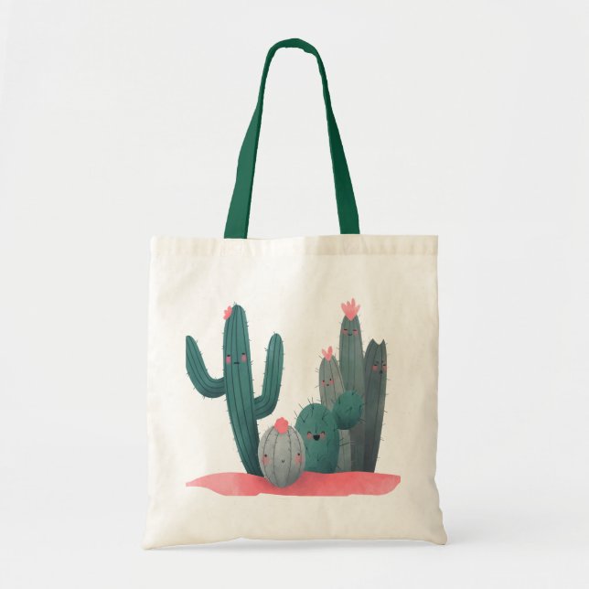 Bolso De Tela Cactus lindo (Frente)